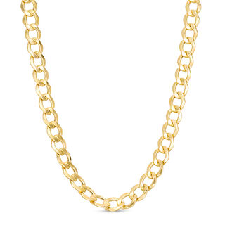 Gauge Bevelled Curb Chain Necklace in 10K Gold