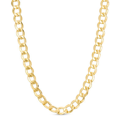 Gauge Bevelled Curb Chain Necklace in 10K Gold