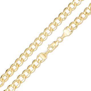 Gauge Bevelled Curb Chain Necklace in 10K Gold