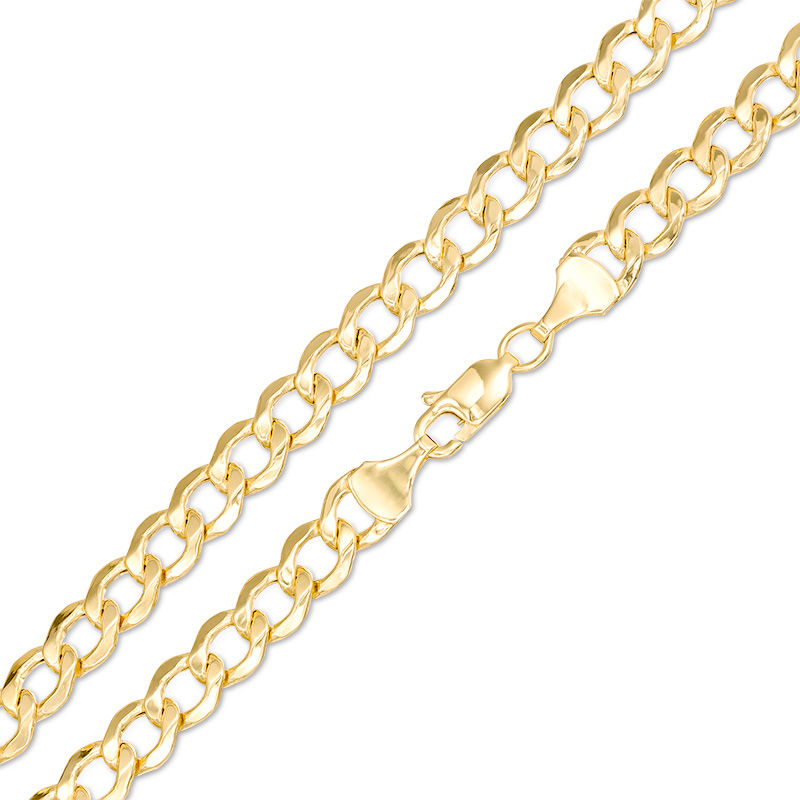 Gauge Bevelled Curb Chain Necklace in 10K Gold