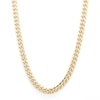 Thumbnail Image 0 of Made in Italy 7.4mm Cuban Curb Chain Necklace in 10K Semi-Solid Gold - 24"