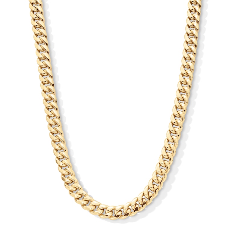 10K Semi-Solid Gold Cuban Curb Chain Made in Italy