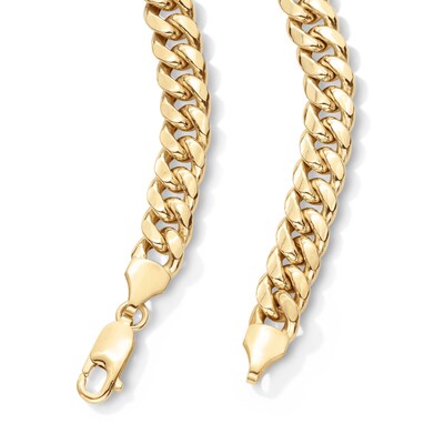 10K Semi-Solid Gold Cuban Curb Chain Made in Italy