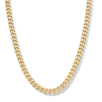 10K Semi-Solid Gold Cuban Curb Chain - 22"