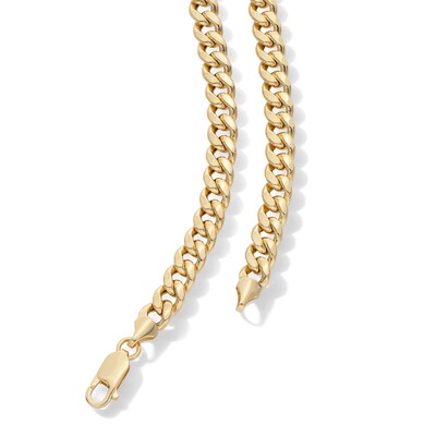 10K Semi-Solid Gold Cuban Curb Chain - 22"
