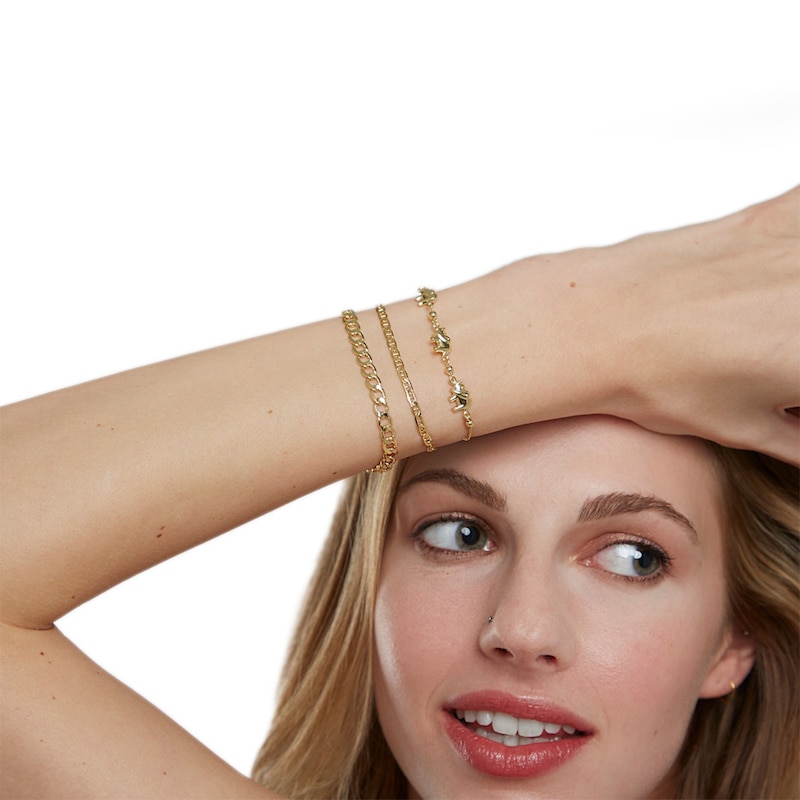 Main Image 5 of Elephant Bolo Bracelet in 10K Solid Gold - 9"