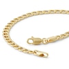 100 Gauge Bevelled Curb Chain Bracelet in 10K Hollow Gold - 7.5"