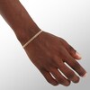 100 Gauge Bevelled Curb Chain Bracelet in 10K Hollow Gold - 7.5"
