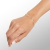 Thumbnail Image 3 of 120 Gauge Bevelled Figaro Chain Bracelet in 10K Hollow Gold - 7.5"