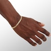 120 Gauge Bevelled Curb Chain Bracelet in 10K Hollow Gold - 7.5"
