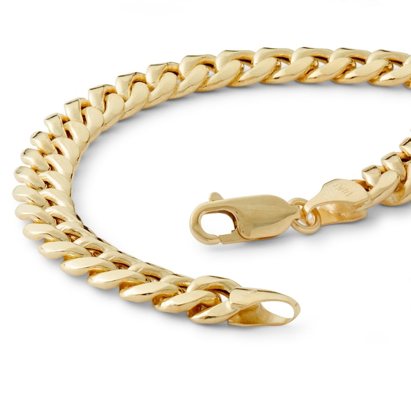 18k Gold Cuban Link Chain Bracelet Gold Curb Chain Bracelet 