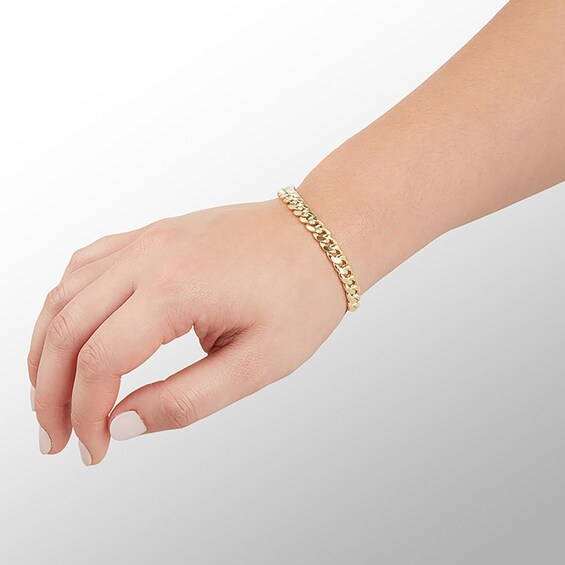 Made in Italy 200 Gauge Cuban Curb Chain Bracelet in 10K Semi-Solid Gold - 8.5"