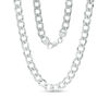 Thumbnail Image 1 of 250 Gauge Diamond-Cut Cuban Curb Chain Necklace in Sterling Silver - 24"
