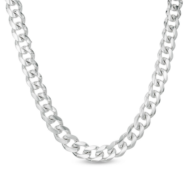 250 Gauge Cuban Curb Chain Necklace in Sterling Silver - 24"