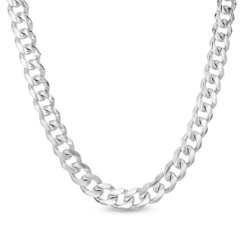 Main Image 1 of 250 Gauge Cuban Curb Chain Necklace in Sterling Silver - 24"