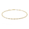 060 Gauge Valentino Chain Anklet in 10K Hollow Gold - 10"