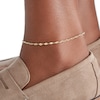 060 Gauge Valentino Chain Anklet in 10K Hollow Gold - 10"