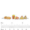 Thumbnail Image 2 of Child's Multi-Color Enamel Pizza, Hot Dogs and French Fries Stud Earrings Set in Sterling Silver