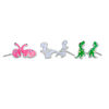 Thumbnail Image 0 of Child's Green, Purple and Pink Enamel Dinosaur Stud Earrings Set in Solid Sterling Silver