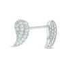 Thumbnail Image 1 of Cubic Zirconia Angel Wing Stud Earrings in Sterling Silver