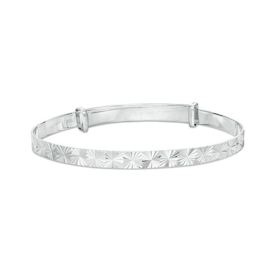 Child's Adjustable Diamond-Cut Bangle in Sterling Silver
