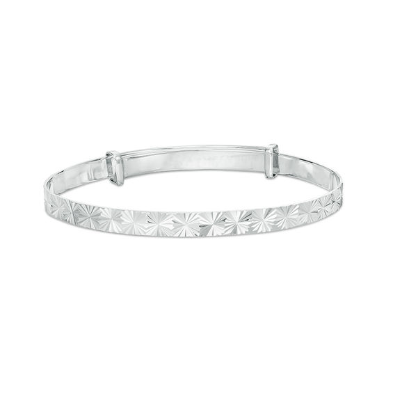 Child's Adjustable Diamond-Cut Bangle in Sterling Silver - 5.5"