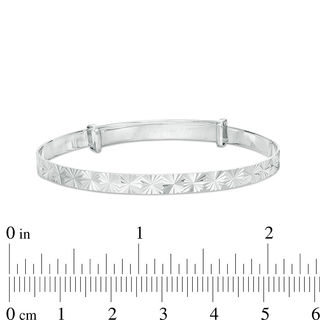 Child's Adjustable Diamond-Cut Bangle in Sterling Silver - 5.5"