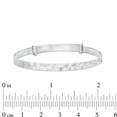 Child's Adjustable Diamond-Cut Bangle in Sterling Silver - 5.5"