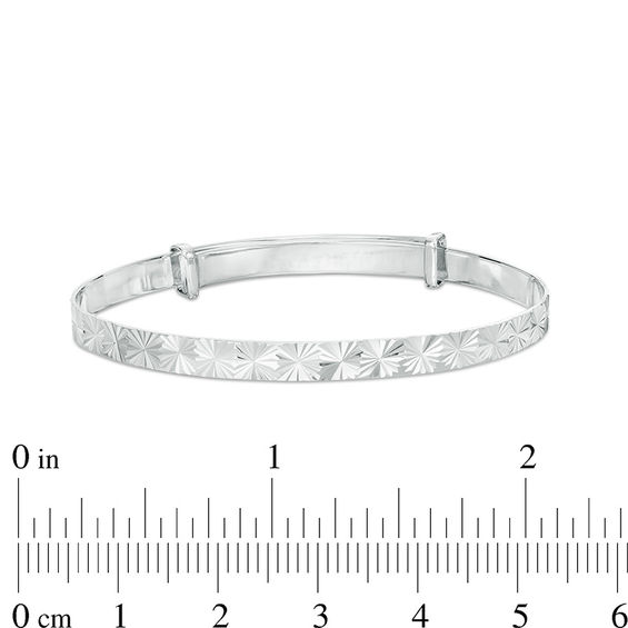 Child's Adjustable Diamond-Cut Bangle in Sterling Silver - 5.5"