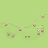 Thumbnail Image 1 of Child's Cubic Zirconia Clover with Enamel Ladybug Drop Earrings in Solid Brass with 18K Gold Plate