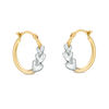Graduated Puffed Heart Trio Hoop Earrings in 10K Two-Tone Gold