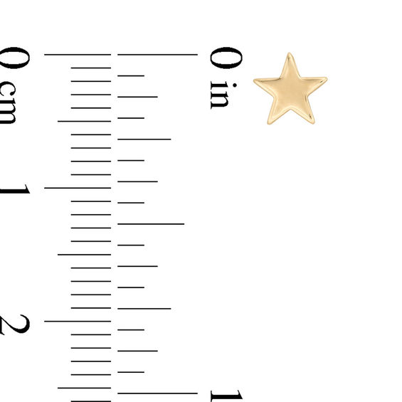 Child's Star Stud Earrings in 14K Gold