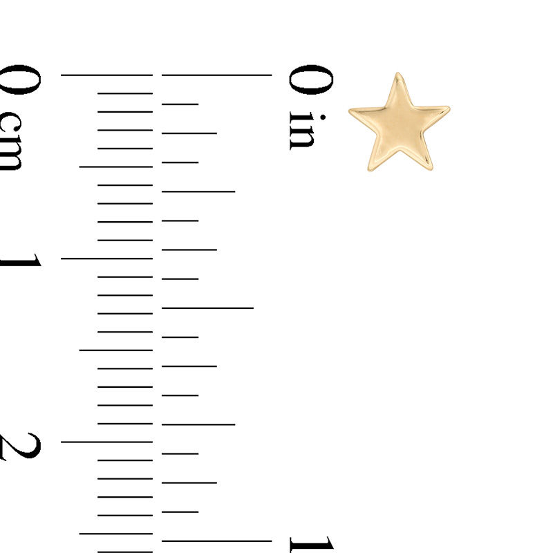 Child's Star Stud Earrings in 14K Gold