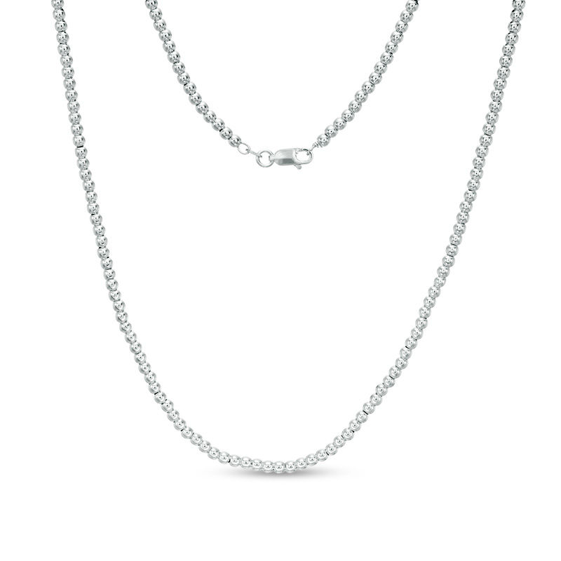 Main Image 1 of 3.0mm Bead Chain Necklace in Sterling Silver - 18&quot;