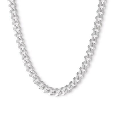 Made in Italy 140 Gauge Curb Chain Necklace in Solid Sterling Silver - 22"