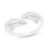 Double Dolphin Bypass Ring in Sterling Silver - Size 7