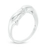 Double Dolphin Bypass Ring in Sterling Silver - Size 7