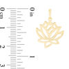 Thumbnail Image 2 of Lotus Flower Cutout Necklace Charm in 10K Gold