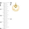 Thumbnail Image 2 of "Nana" Disc Necklace Charm with a Puff Heart Dangle Accent in 10K Gold