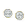 Thumbnail Image 0 of 1/15 CT. T.W. Square Composite Diamond Octagon Stud Earrings in 10K Gold
