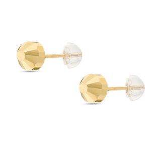 Geometric Spike Stud Earrings in 10K Gold