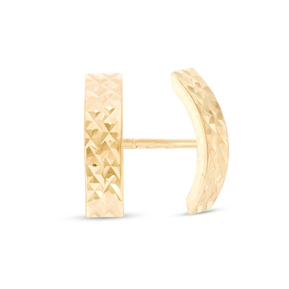 Diamond-Cut Bar Stud Earrings in 10K Gold