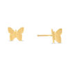 Thumbnail Image 1 of Satin Butterfly Stud Earrings in 10K Gold