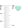 Thumbnail Image 2 of Child's Blue Enamel Heart Stud Earrings in Sterling Silver with 18K Gold Plate