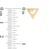 Thumbnail Image 3 of Cubic Zirconia Floating Three Stone Open Triangle Stud Earrings in 10K Gold