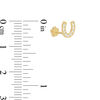 019 Gauge Cubic Zirconia Horseshoe Cartilage Barbell in 14K Gold
