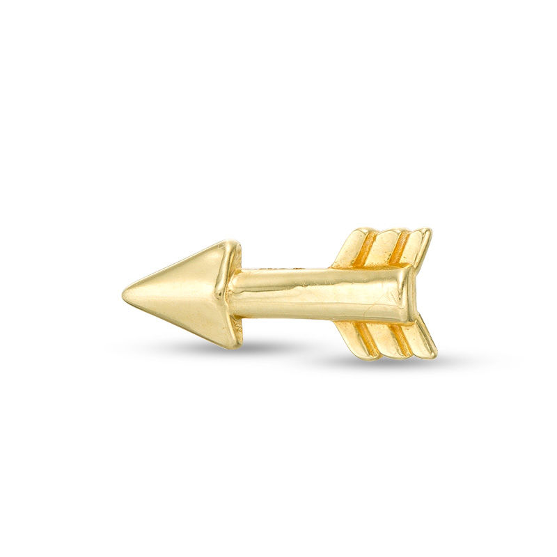 Main Image 1 of 019 Gauge Arrow Cartilage Barbell in 14K Gold