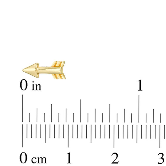 019 Gauge Arrow Cartilage Barbell in 14K Gold
