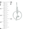Jumping Dolphin Drop Earrings in Sterling Silver