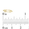020 Gauge Cubic Zirconia Arrow Nose Ring in 14K Gold